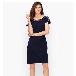 Talbots Embroidered Shift Dress